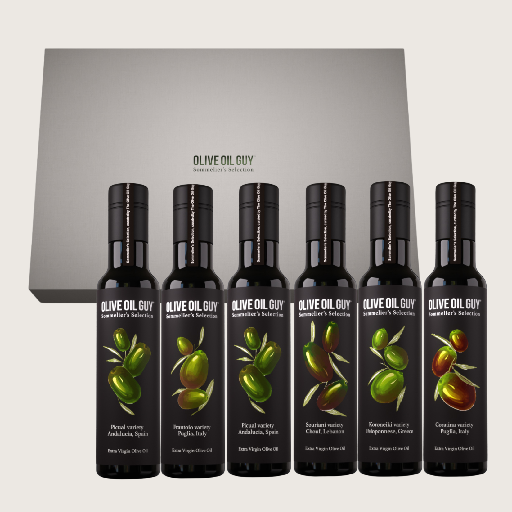 Olive Oil Gift Set - Box of 6 - Tasting Box - Sommelier's Selection