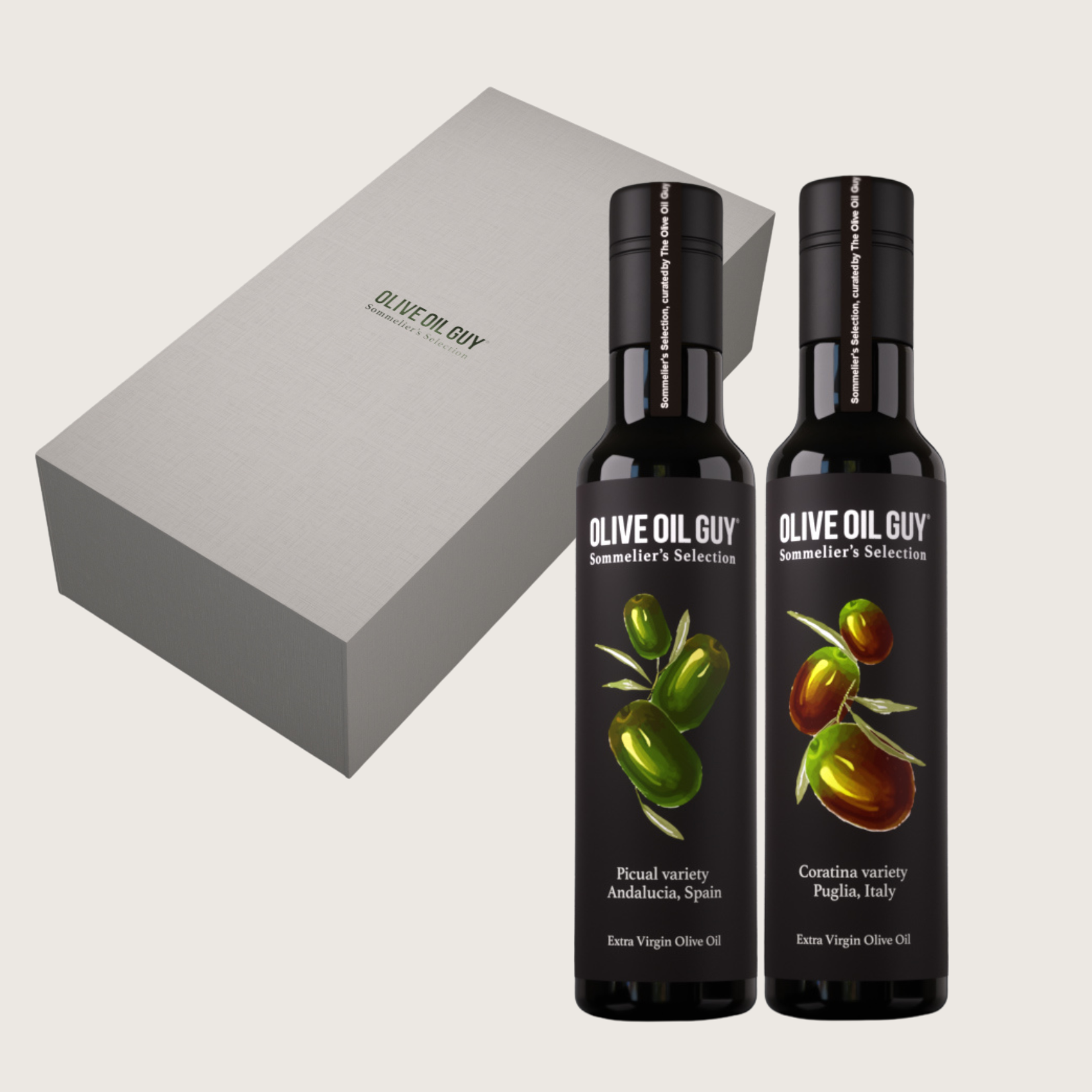 Olive Oil Gift Set - Box of 2 - Tasting Box - Sommelier's Selection