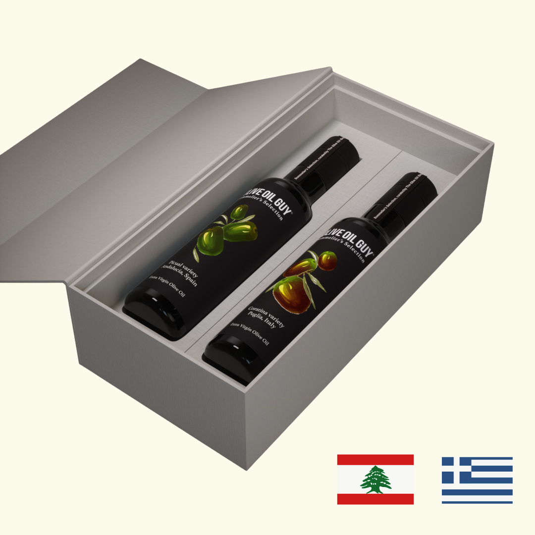 Sommelier’s Selection: Mediterranean Olive Oil Duo – Greek & Lebanese